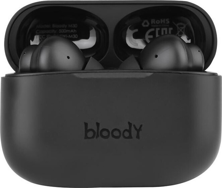 Bloody TWS M30 ørepropper - 6 timer - svart