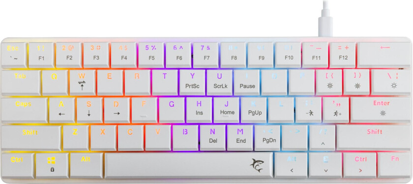 Nagamaki Mekanisk Tastatur - USB-C, Røde Brytere - Hvit