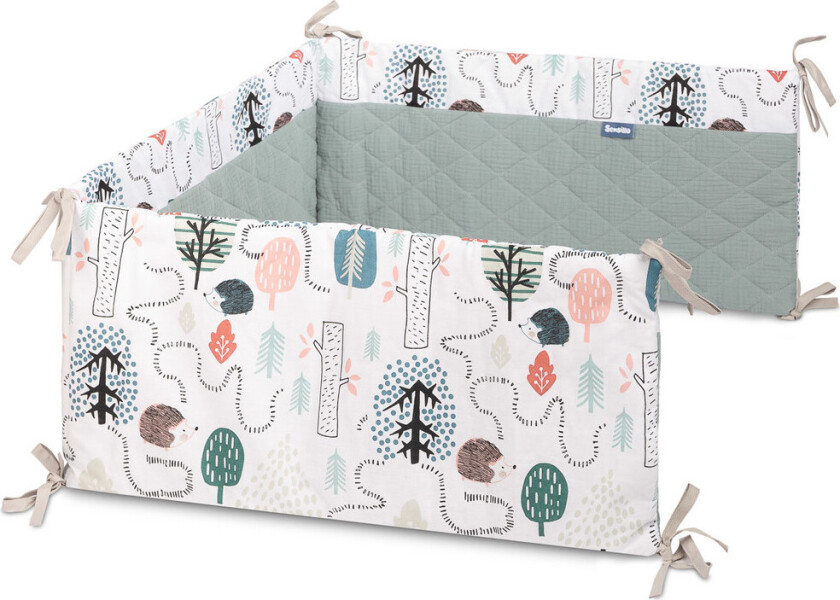 Sengekant til Tremmeseng - 120x60cm - Pindsvin, Emerald