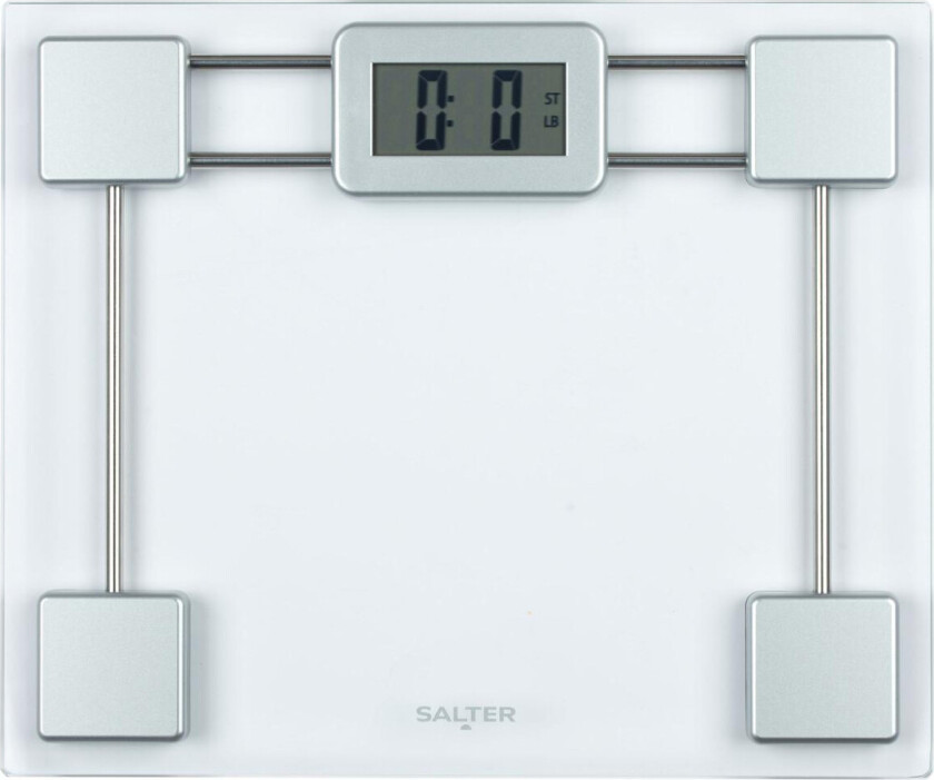 9081 Badevekt - 150 kg - Herdet Glass, Sølv