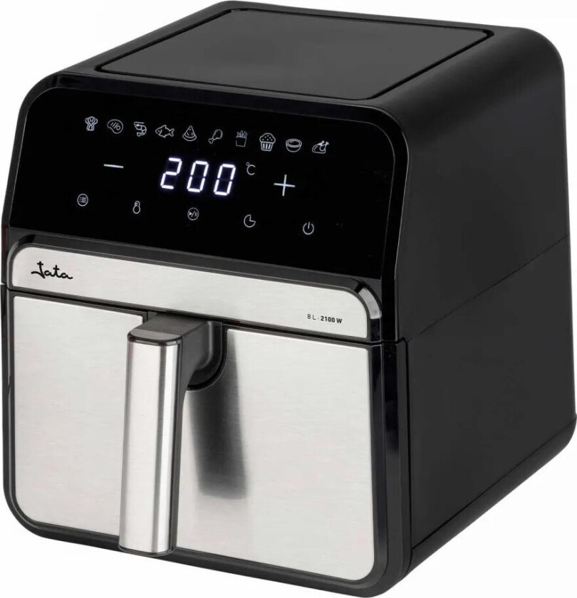 JEFR1242 Airfryer - 8L - Stål, Sort