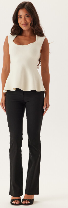 High Waist Stretchy Flared Trousers