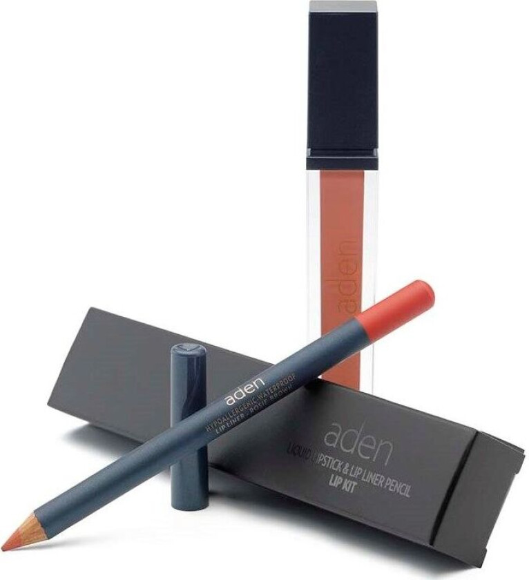 Liquid Lipstick + Lipliner Pencil Set Rosie Brown 03