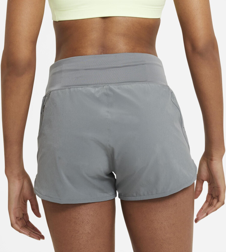 Eclipse Running Shorts 3" Dame Smoke Grey/Reflective Silver L