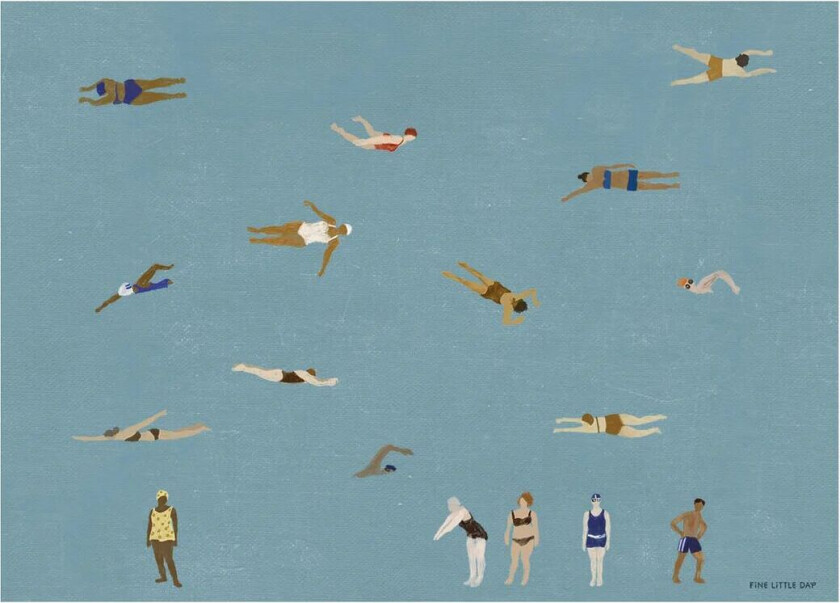 Swimmers poster 50x70 cm