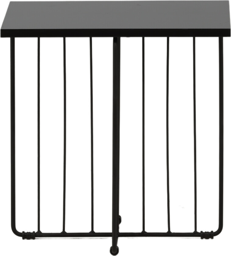 VENTURE DESIGN Dayton salongbord, firkantet - svart MDF og svart stål (40x40)