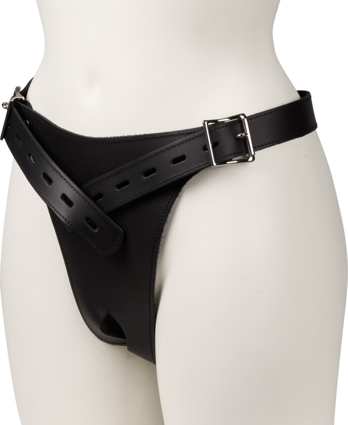 Kyskhetstruse i Lær - Svart - S/M