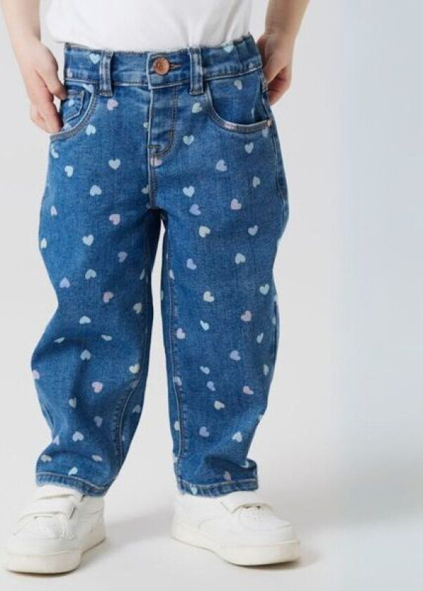 Name It - Bukse Bella Mom Jeans Denim Blue Hearts