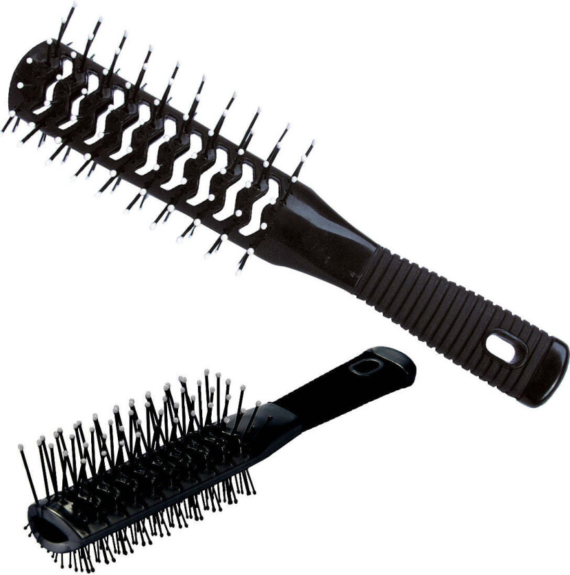 Tunnelborste Dobbelt Svart