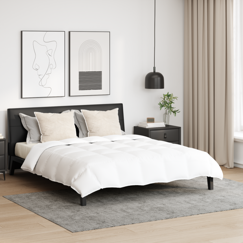 Dyne med pute 3 pcs Hvit 240 x 220 cm Dun
