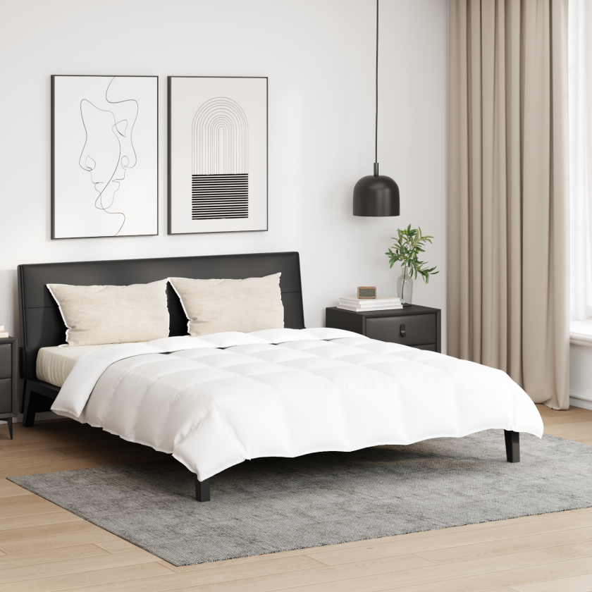 Dyne med pute 3 pcs Hvit 260 x 220 cm Dun