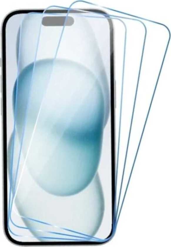 3-Pack iPhone 16 Pro Max Full Cover Skjermbeskytter HD herdet glass