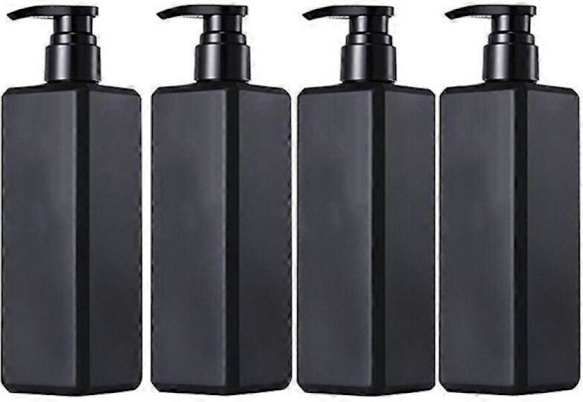 1/2/4 stk. Baderom Dusj Såpedispenser 500 ml Plastflaske Pumpe Svart Tom Flytende Beholder for Baderomsutstyr til Hjemmet
