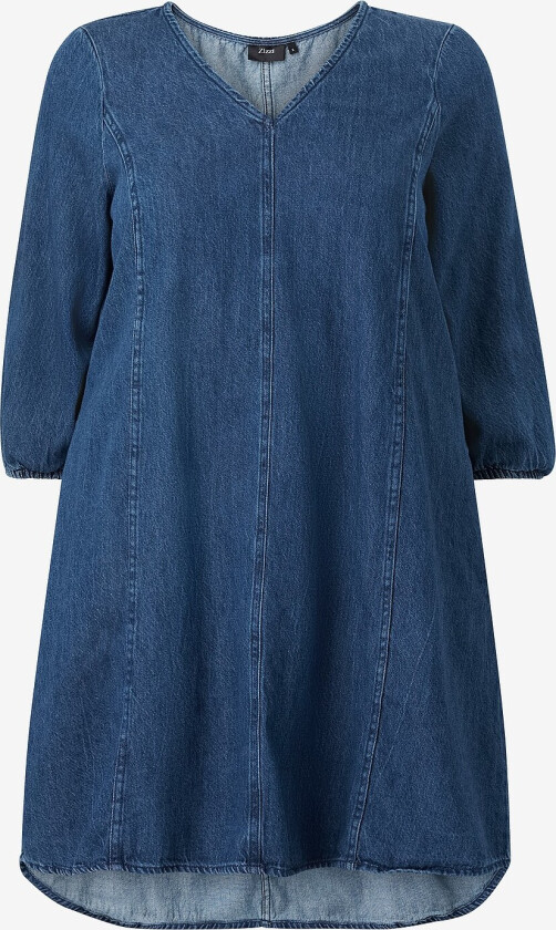 Denimkjole jEnna 3/4 Abk - Blå