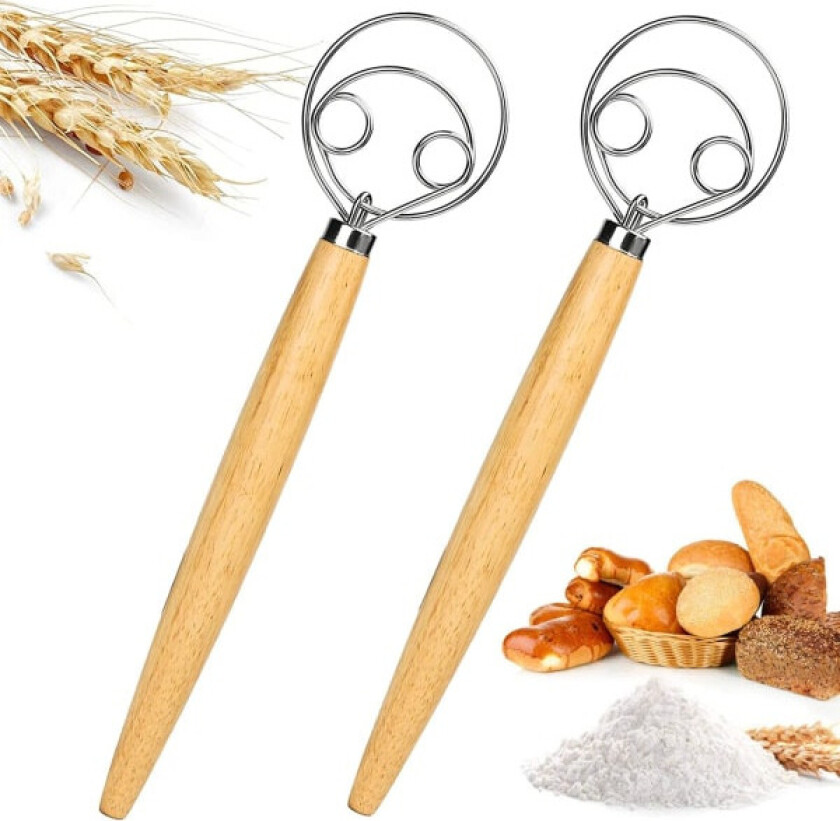 Sett med 2 Brød Deig Visp Deg Mixer Visp Dansk Deig