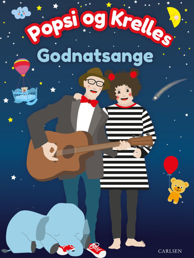 Popsi og Krelle Krelles Godnatsanger Barnebok (Norsk)