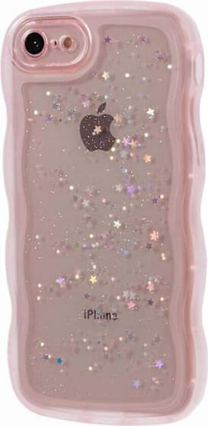 JTW-serien deksel til iPhone 7/8/SE (2020)/SE (2022) Glitterstjerner Bølgete Kant TPU-deksel