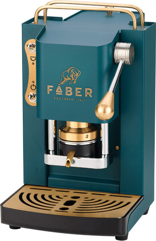 Mini Deluxe Kaffemaskin - 1,3L, 500W - Messing/Britisk Grønn