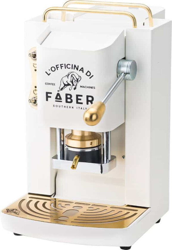 Pro Deluxe Kaffemaskin - 1,3L, 500W - Hvit/Messing