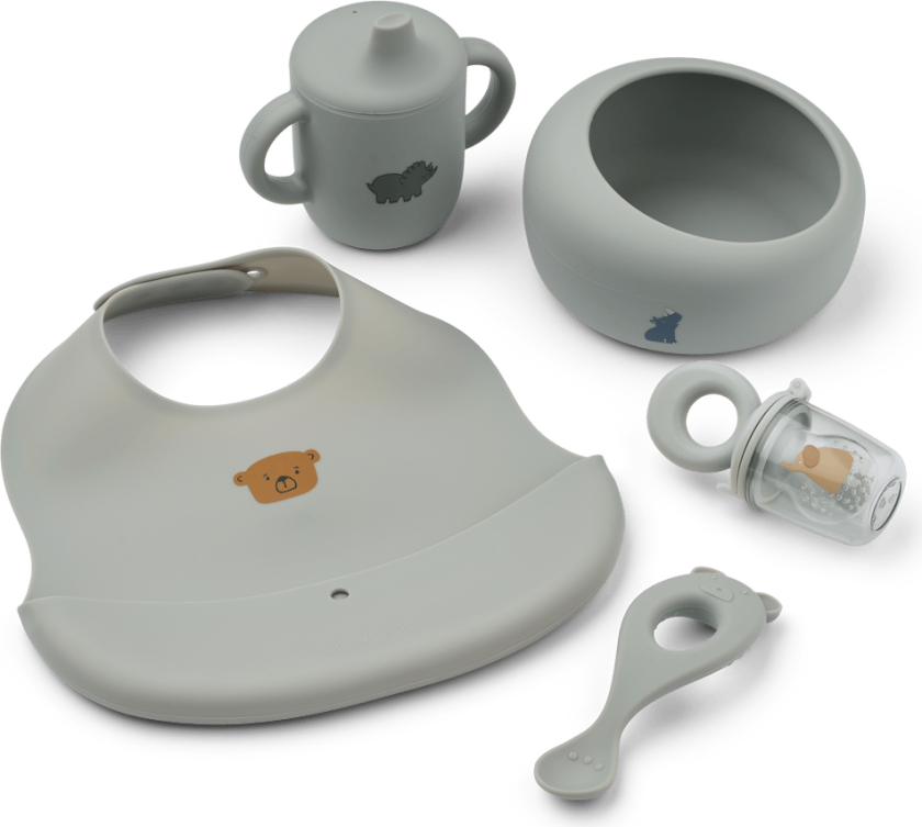 Mileah baby mealtime servisesett Dove blue