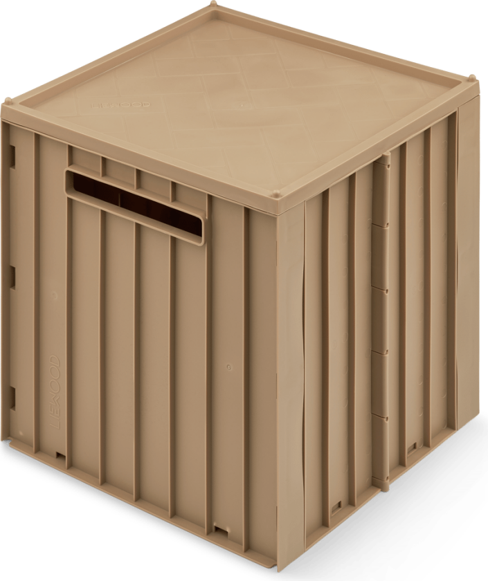 Elijah oppbevaringsboks med lokk 31x31 cm Oat