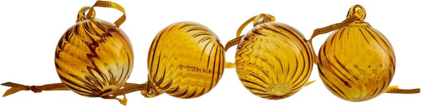 Opacity juletrekule XS Ø4 cm 2-pakning Gul