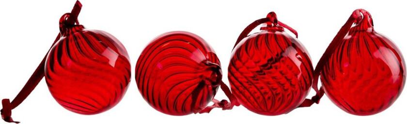 Opacity juletrekule XS Ø4 cm 2-pakning Rød