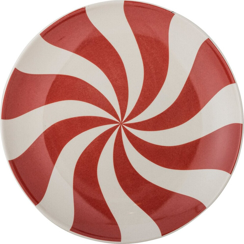 Yule tallerken Ø23 cm Natur-rød