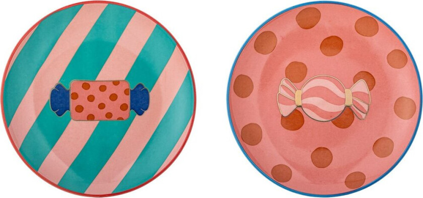 Caramella tallerken Ø16 cm 2 deler Rosa