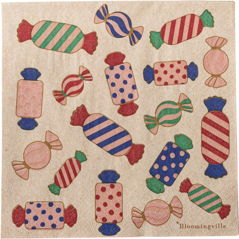 Caramella serviett 33x33 cm 20-pakning Rosa