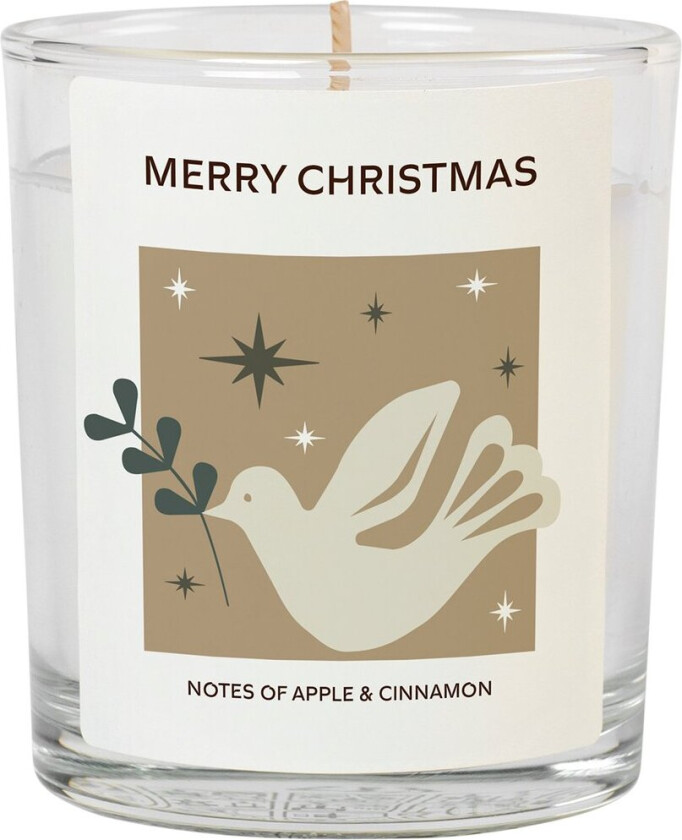 Merry Christmas duftlys 32 t White