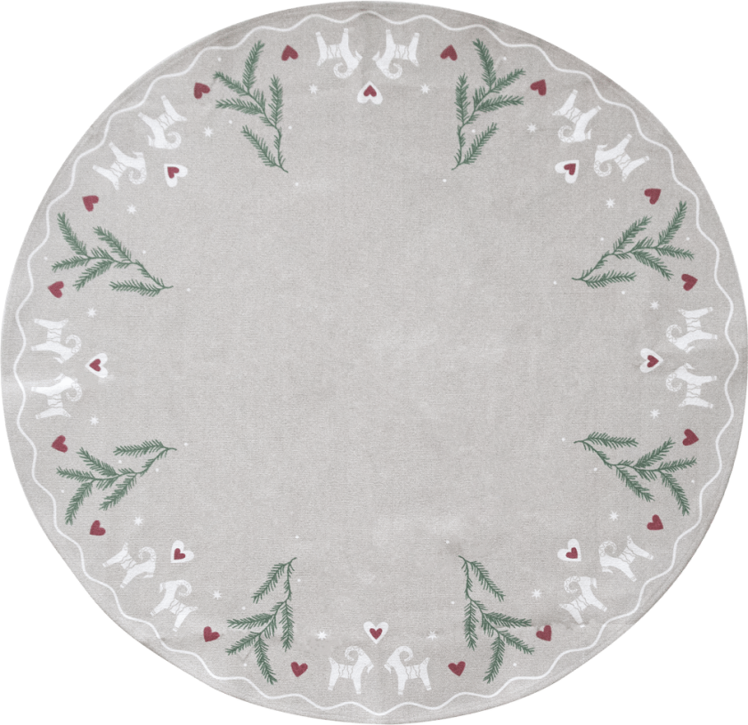 Yule Goat juletreteppe Ø110 cm Beige