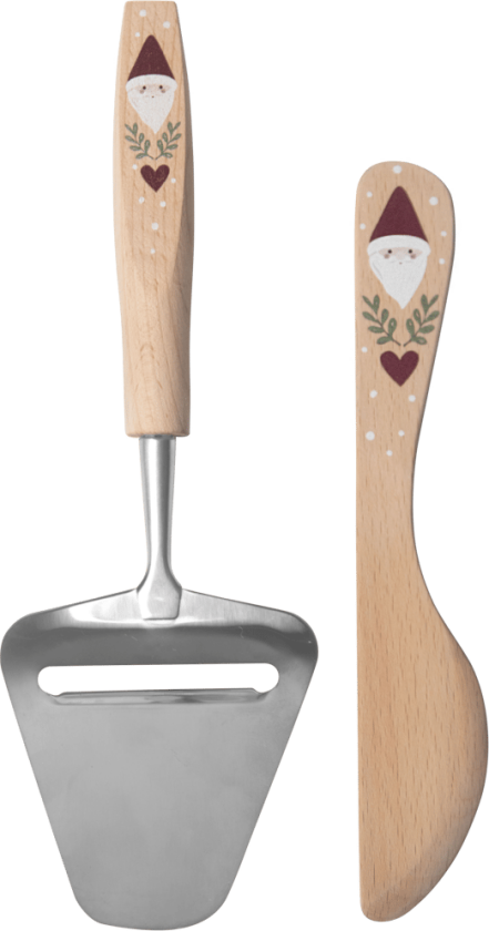 Santa smørkniv og ostehøvel 2 deler Beige