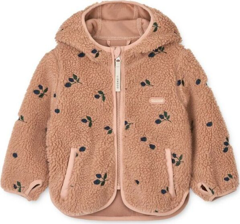 Mara Pilèjakke m/ører til småbarn, Berry/Pale tuscany