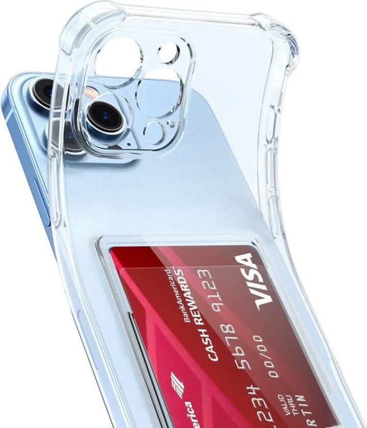 iPhone 15 Plus gjennomsiktig lommebokdeksel