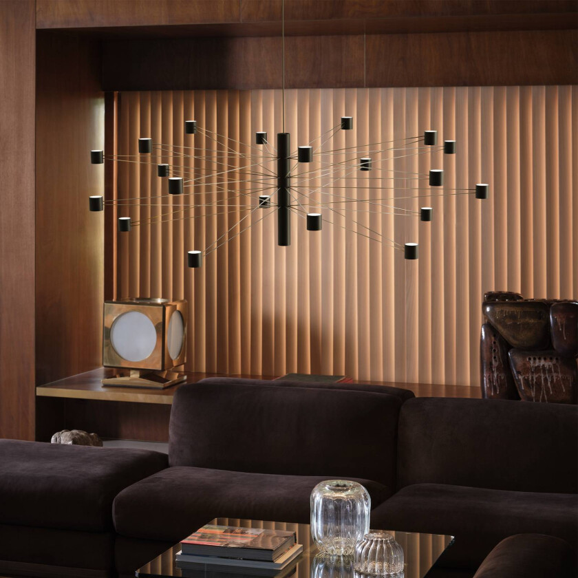 LED-hengelampe POLAR 20.3, Ø 124 cm svart 20 lyskilder dimbar