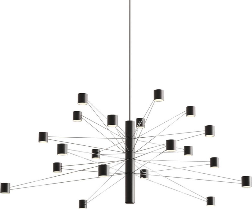 LED-hengelampe POLAR 20.2, Ø 107 cm svart 20 lyskilder dimbar