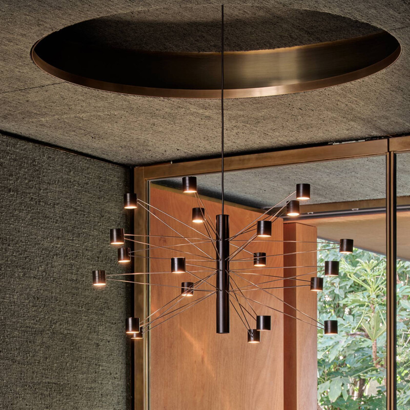 LED-hengelampe POLAR 20.1, Ø 77 cm, svart 20 lyskilde dimbar