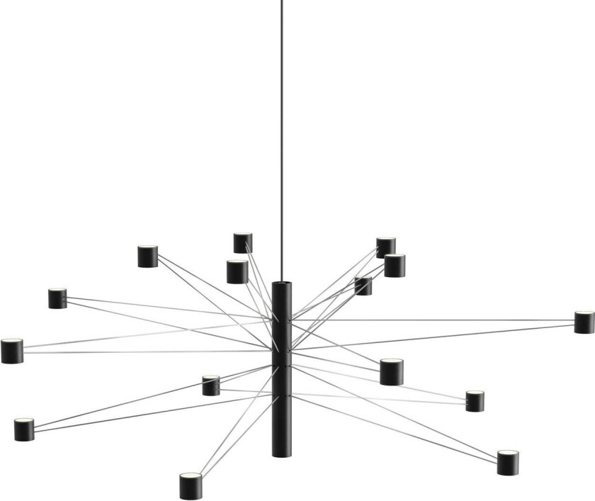 LED-hengelampe POLAR 15.3, Ø 124 cm svart 15 lyskilder dimbar