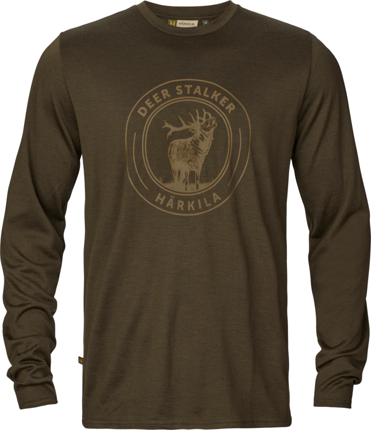 Men's Game Long Sleeve T-Shirt Willow Green Stag