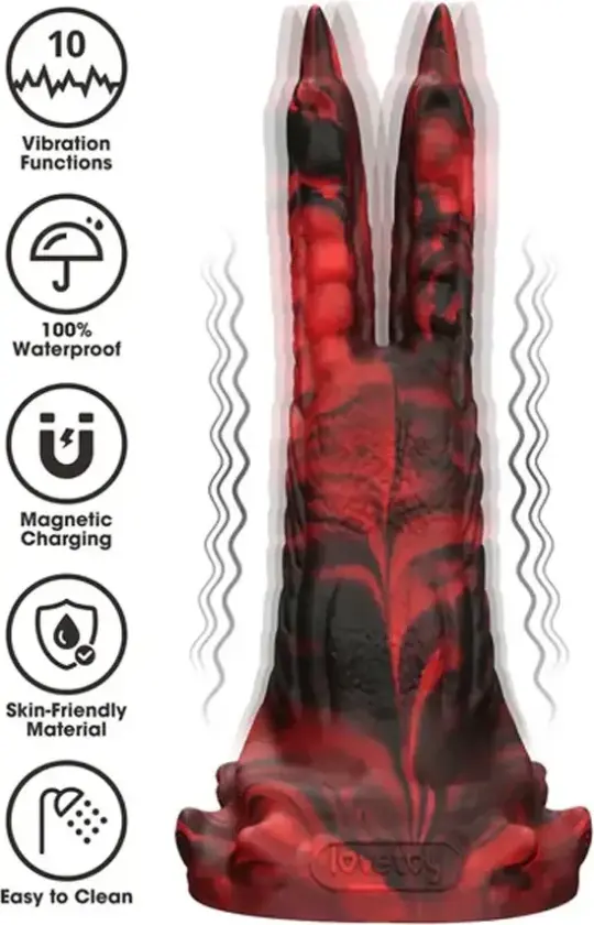 Monster Savage Double Claw Vibrating Dildo