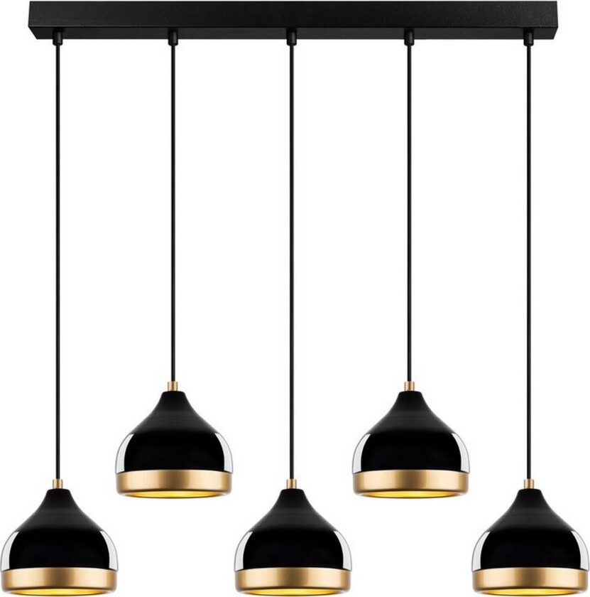 Taklampe Soodni Fem Horisontal Svart - Svart