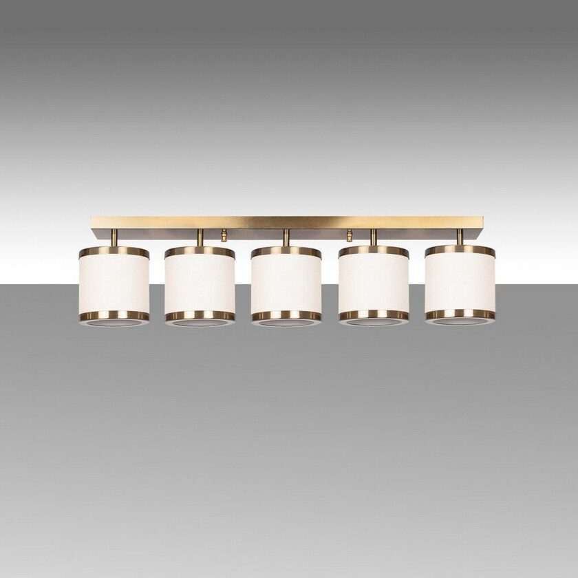 Taklampe Talra Five Vintage - Gull