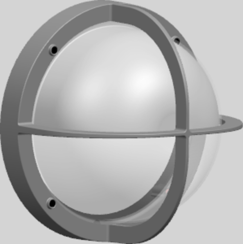 Skottlampe TOBI E27 aluminium