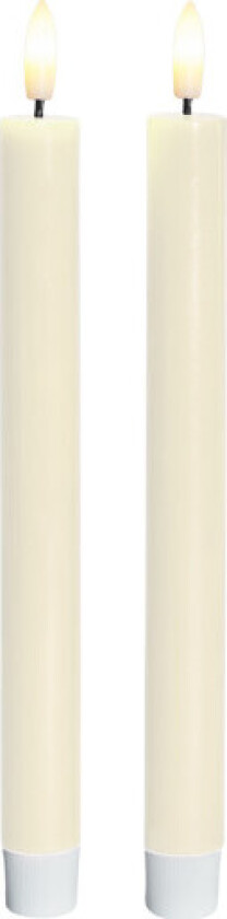 Sille LED kronelys, batteri, off-white, 2-pak