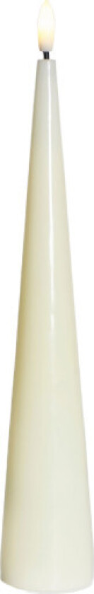 Sille kjegle LED blokklys, batteri, off-white, H26 cm