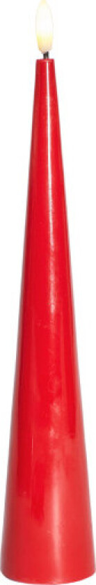 Sille kjegle LED blokklys, batteri, rød, H26 cm