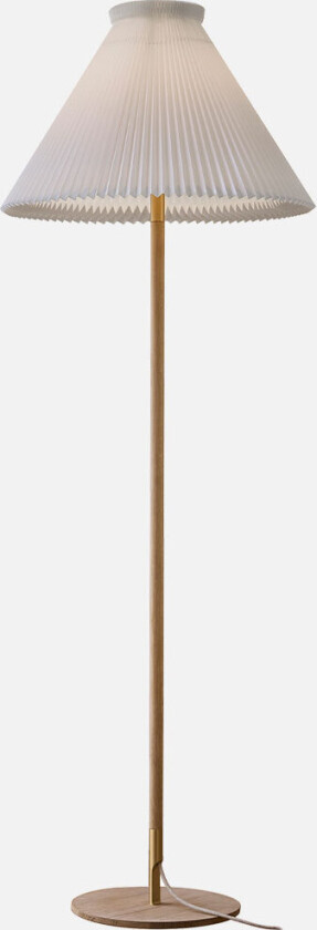 LK80 gulvlampe 328 - lys eik/messing/hvit