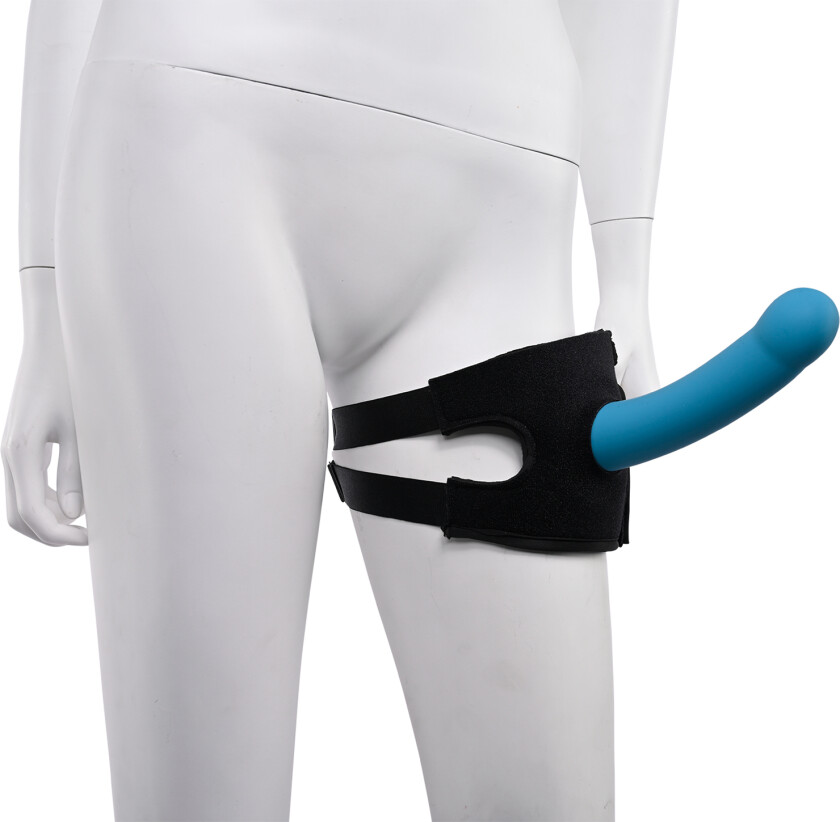 Pivot 2 in 1 Forced O-Strap Vibrator Lårstropp - Svart