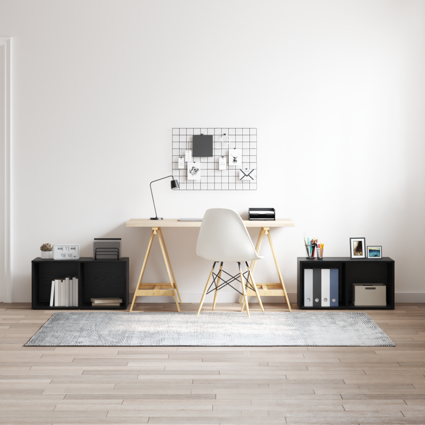 TV-benksett 2 pcs Svart eik 72 x 35 x 36.5 cm Konstruert tre